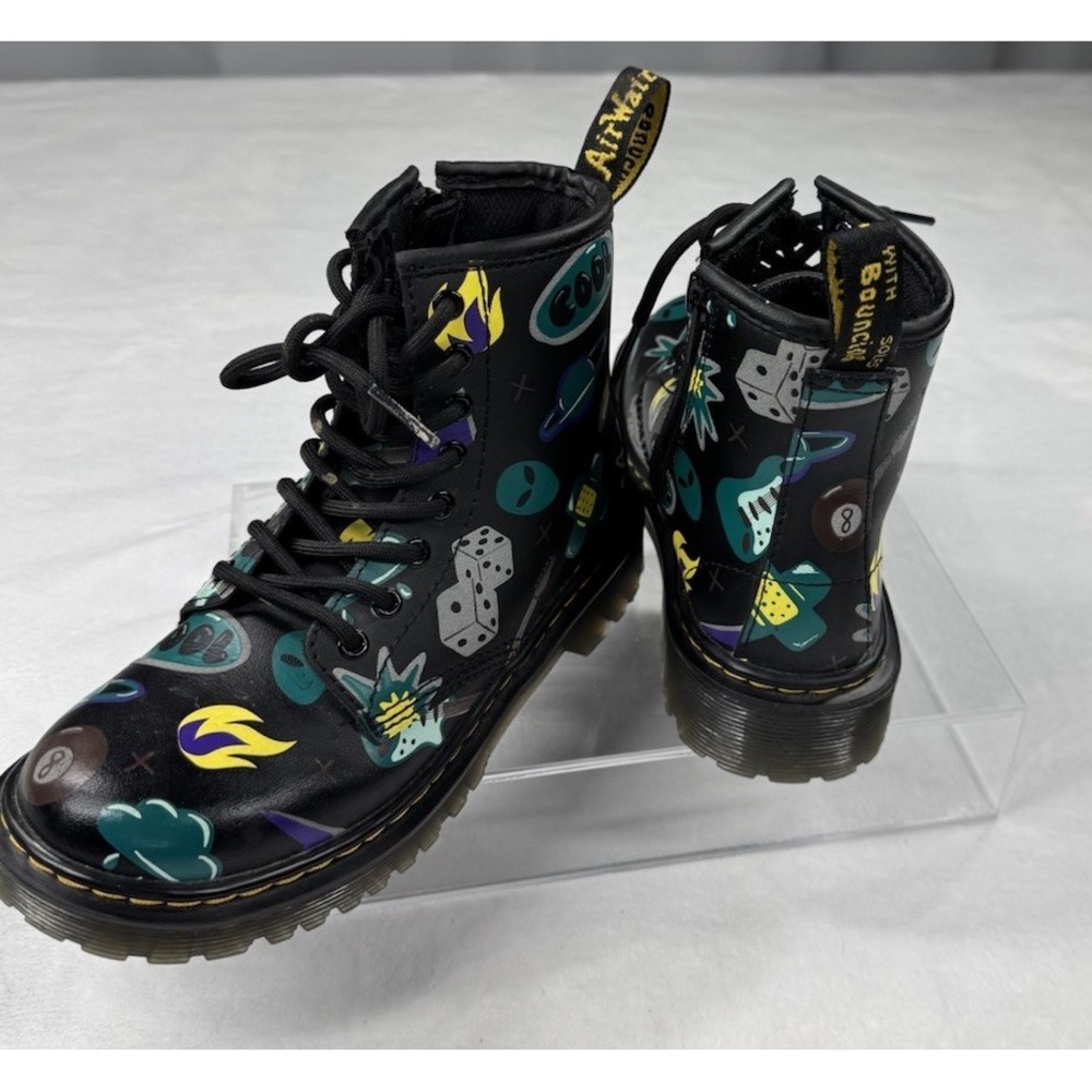 Dr Marten Junior 1460 Sticker Print Lace Up Size 13